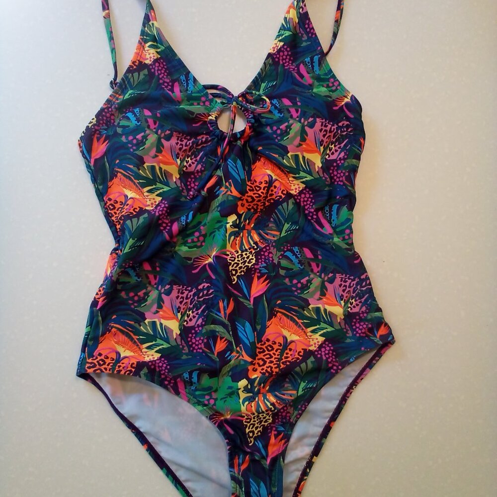 Women's Tropical One Piece Bathing Suit size Small